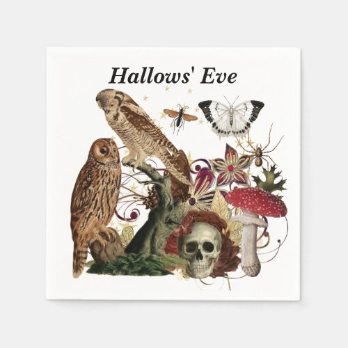 Hallows  Eve Owls  Napkins