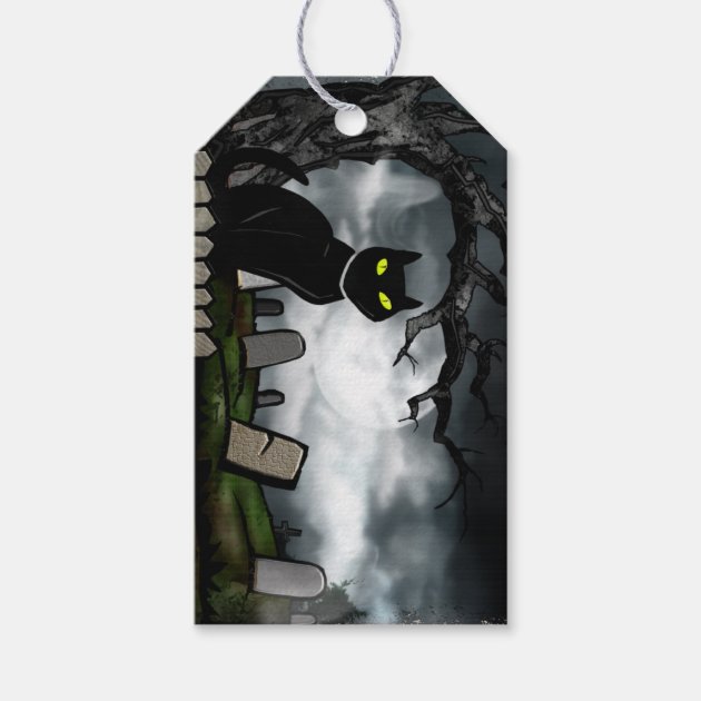 Hallows Graveyard Halloween Gift Tags