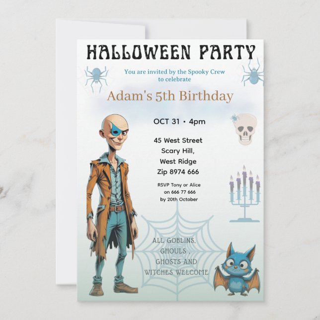 Hallowwen Birthday Party Invitation (Front)