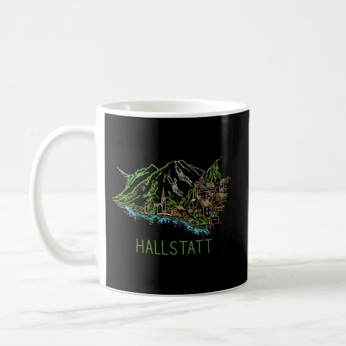 Hallstatt Austria Hand Drawn Coffee Mug