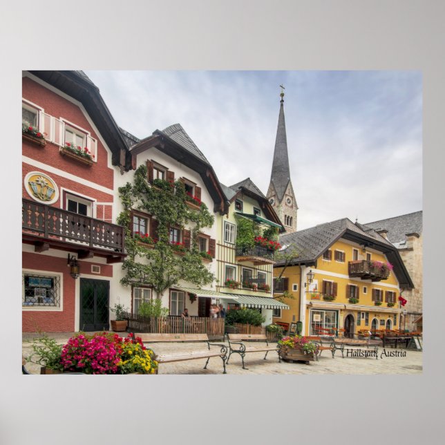 Hallstatt, Austria picturesque photograph Poster (Front)