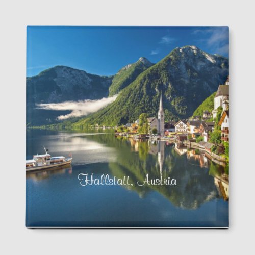 Hallstatt Austria scenic photograph Magnet