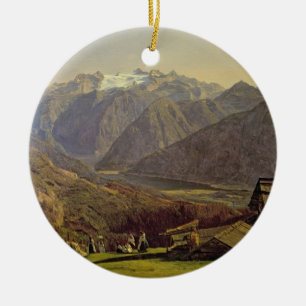 Hallstatter-See (oil on canvas) Ceramic Ornament