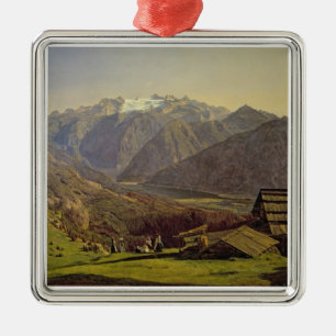 Hallstatter-See (oil on canvas) Metal Ornament