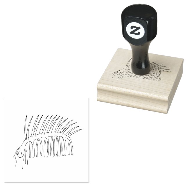 Hallucigenia Rubber Stamp (Stamped)