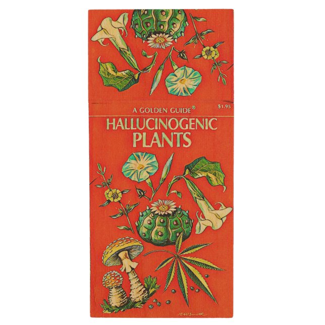 Hallucinogenic Plants USB Wooden Flash Drive (Front Vertical)