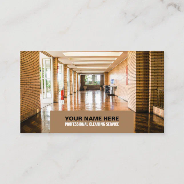 Hallway Floor, Cleaning Service Business Card Zazzle