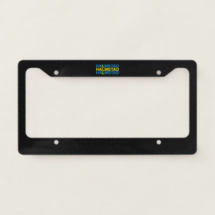 HALMSTAD Swedish Flag License Plate Frame