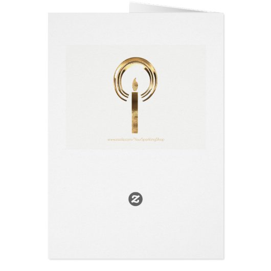 Halo around Candle Flame Black and Gold Christmas (Back)