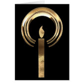 Halo around Candle Flame Black and Gold Christmas (Front)