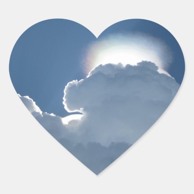 Halo Cloud Formation Heart Sticker (Front)
