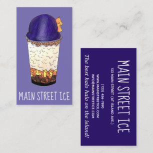 Halo-Halo (Haluhalo) Filipino Hawaiian Shave Ice Business Card