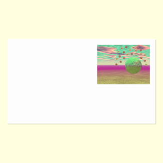 Halo of Moons, Abstract Colorful Cosmos Double-Sided Standard Business Cards (Pack Of 100)