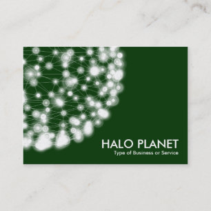 Halo Planet - Dark Green Business Card