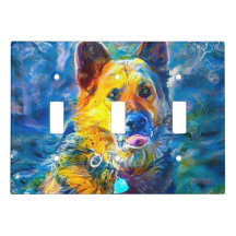 Halo:  Portrait of a German Shepherd 