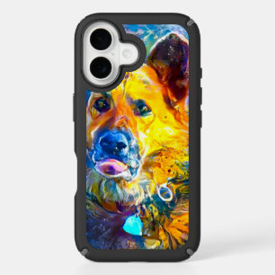 Halo: Portrait of a German Shepherd iPhone 16 Case