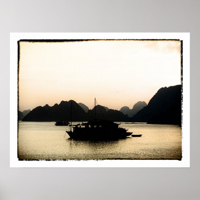 Halong Bay & Golden Sunset, Vietnam Poster (Front)