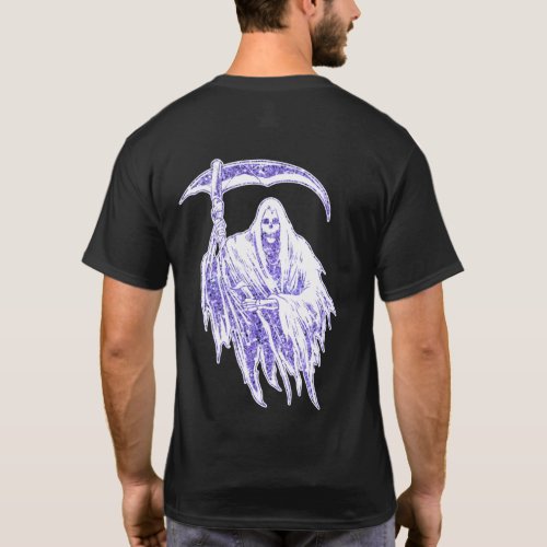 Haloween Costume Skeleton Grim Reaper violet   T_Shirt