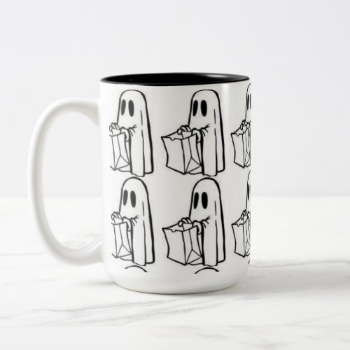 HALOWEEN GHOST SCARY MUG