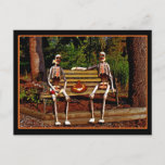 Haloween Skeletons Postcard