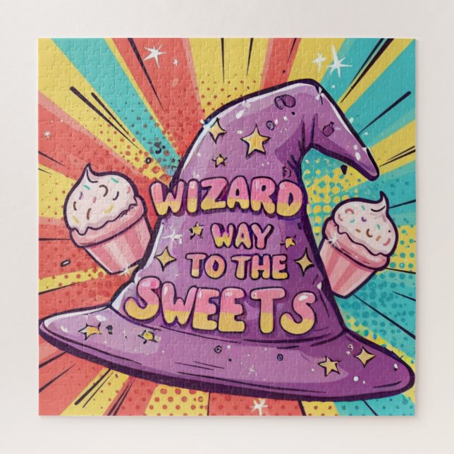  Haloween-Wizard Way to the Sweets Jigsaw Puzzle (Vertical)