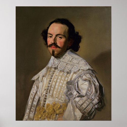 Hals _ Portrait Of A Gentleman In White Poster