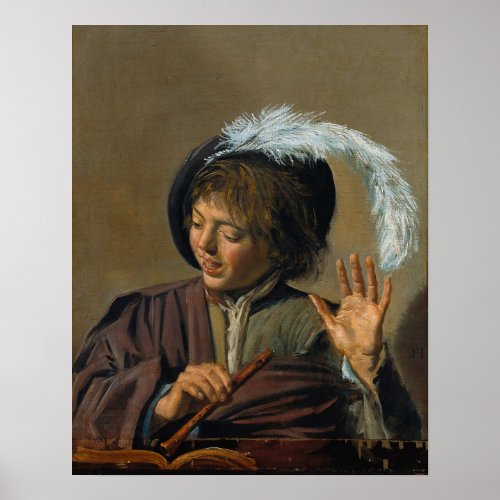 Hals _ Singing Boy With Flute Poster