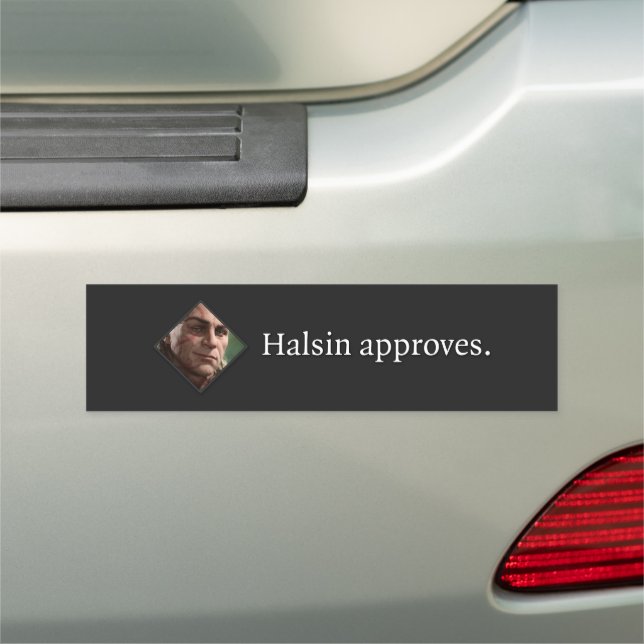Halsin Approves Baldur's Gate 3 Bumper Sticker Car Magnet (In Situ)