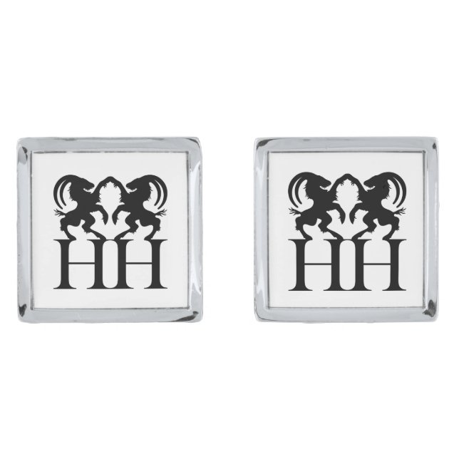 Hälsingebocken manschettknappar cufflinks (Front)