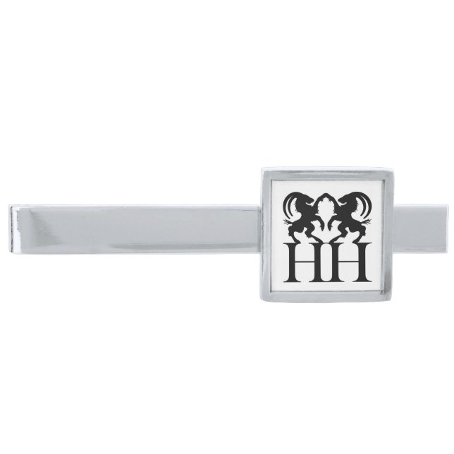 Hälsingebocken tie-pin - Silverpläterad Silver Finish Tie Bar (Front)
