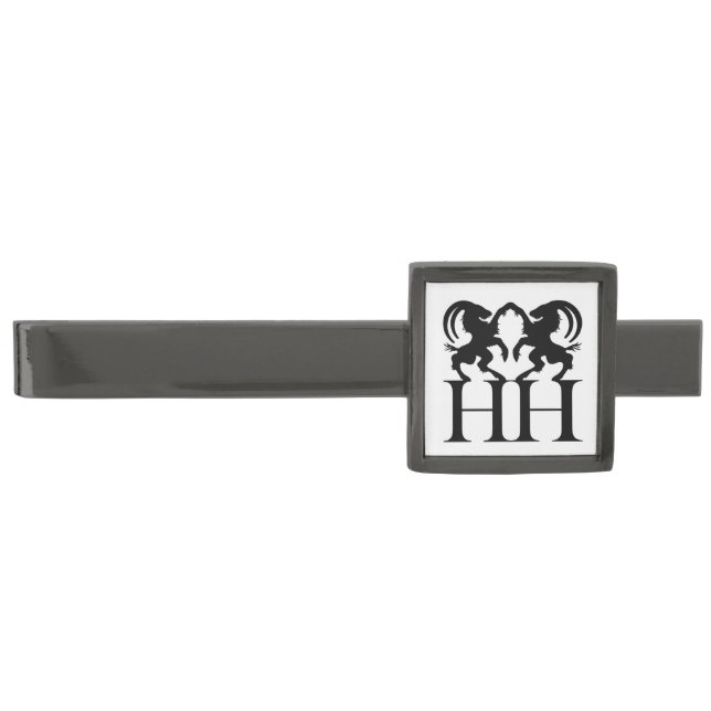 Hälsingebocken tie-pin - Stålpläterad Gunmetal Finish Tie Clip (Front)