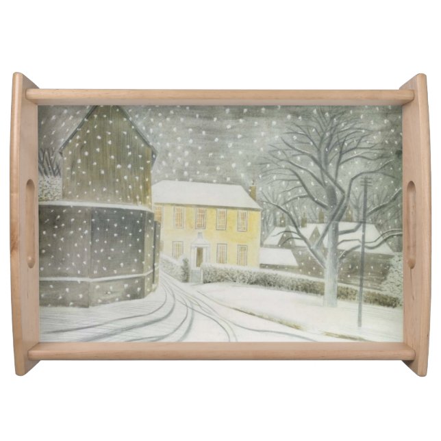 Halstead Road in Snow (by Eric Ravilious) Serving Tray (Front)