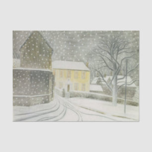 Halstead Road in Snow (by Eric Ravilious) Tissue Paper