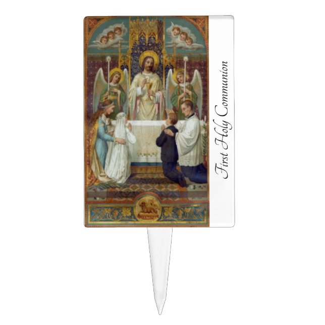 Halt in Awe First Communion Cake Topper (Front)