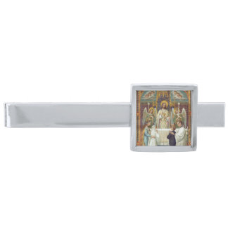 Halt in Awe First Communion Silver Finish Tie Bar