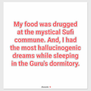 Halucinagenic Sufi Dreams Hankamer Artjunkhaus Art Sticker