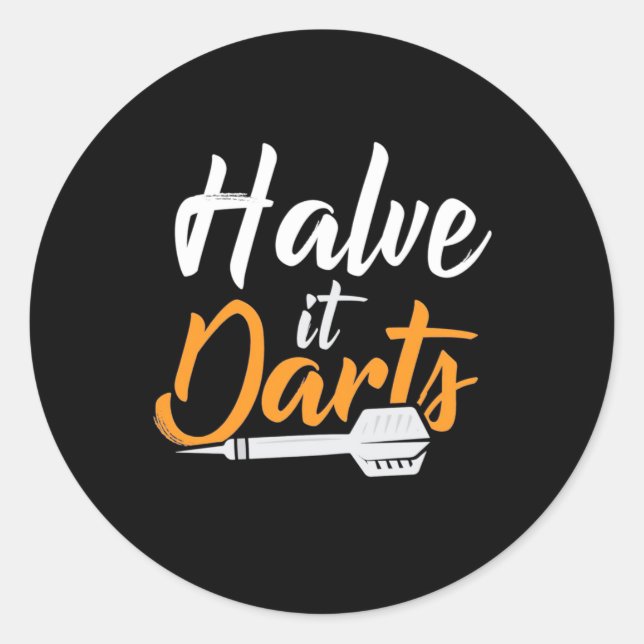 Halve It Darts Classic Round Sticker (Front)