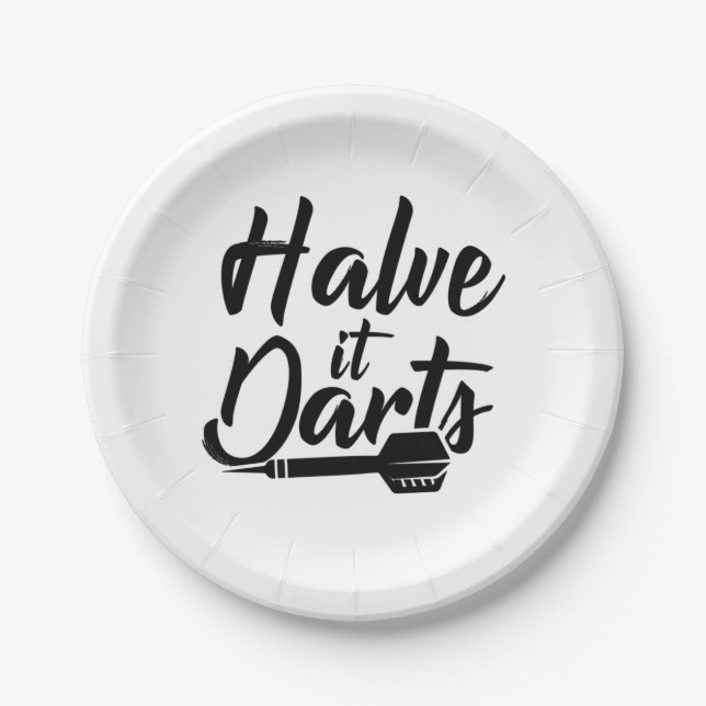 Halve It Darts Paper Plates (Front)