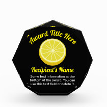 Halve Lemon Acrylic Award