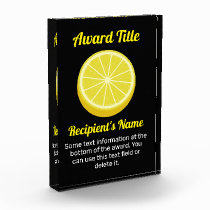 Halve Lemon Acrylic Award