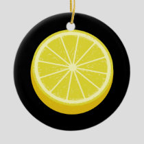 Halve Lemon Ceramic Ornament