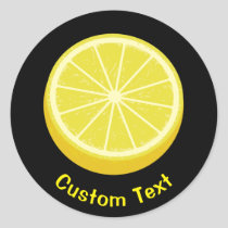 Halve Lemon Classic Round Sticker