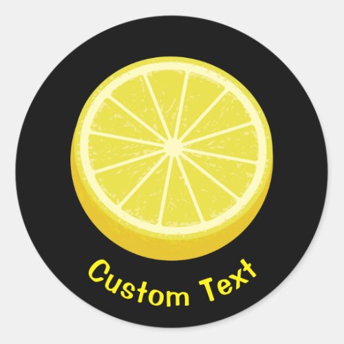 Halve Lemon Classic Round Sticker