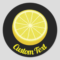 Halve Lemon Classic Round Sticker