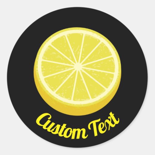 Halve Lemon Classic Round Sticker