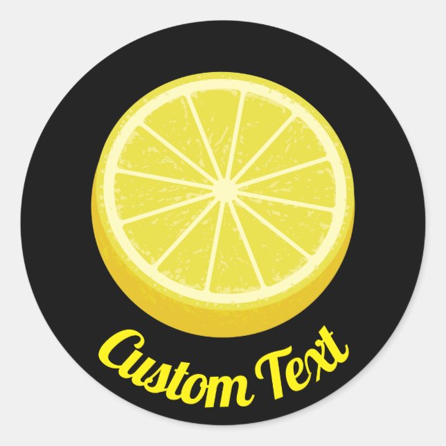 Halve Lemon Classic Round Sticker (Front)