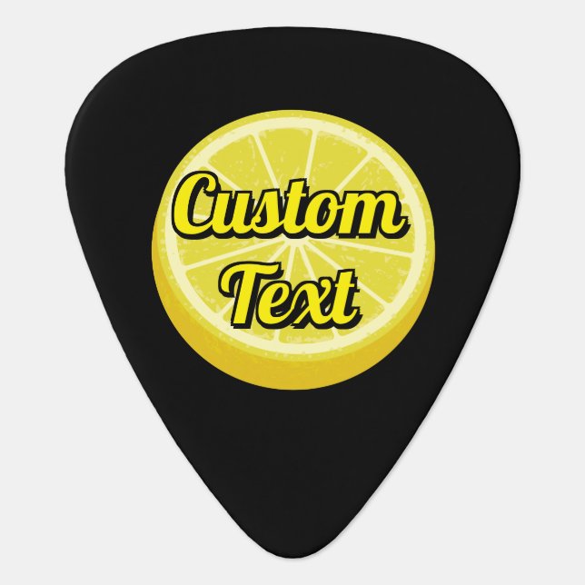 Halve Lemon Guitar Pick (Front)