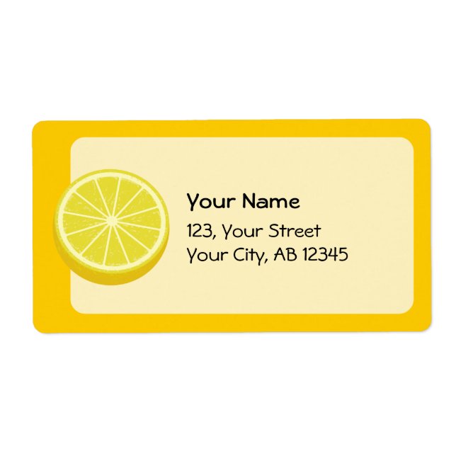Halve Lemon Label (Front)