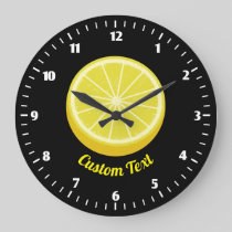 Halve Lemon Large Clock
