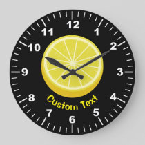 Halve Lemon Large Clock